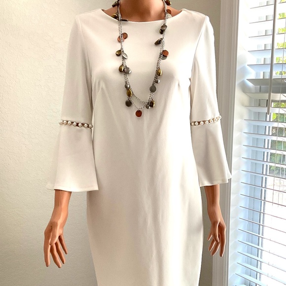 Neiman Marcus Dresses & Skirts - NEIMAN MARCUS dress Sz 2 Ivory Faux Pearls